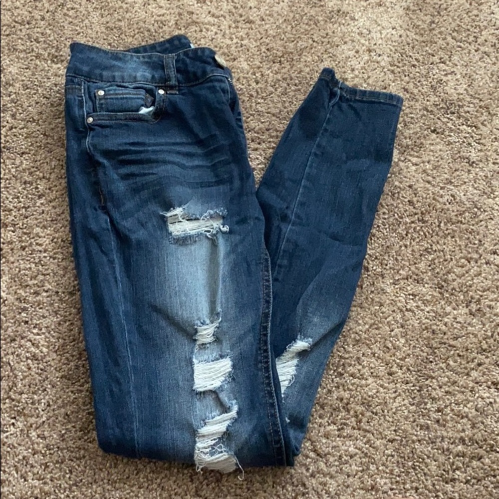 Distressed denim